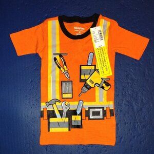 Bundles Baby Place Orange Construction Theme Toddler Pj Shirt